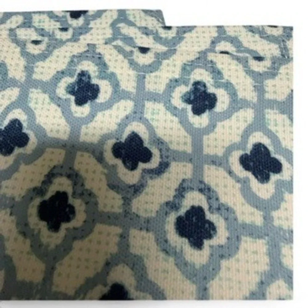 Set‎ of 4 Blue and White Quatrefoil Trellis Cloth Placemats Rectangular Dining